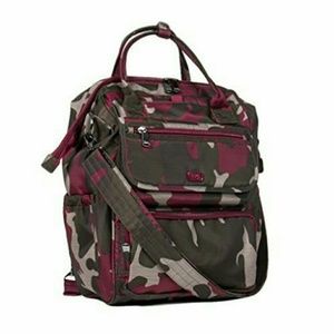 Lug Via Tote, Brushed Camo Cranberry Travel Tote
